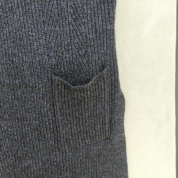 Per Se by Carlisle Sweater Womens XL Blue Wool Knit Cardigan Vest Layering - Picture 6 of 7